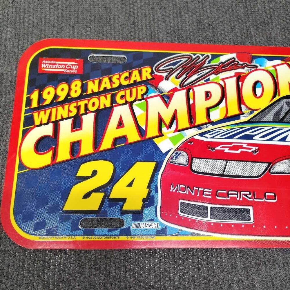 1998 Jeff Gordon #24 NASCAR Winston Cup Champion Monte Carlo Plastic Plate - Picture 6 of 7